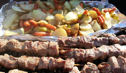 Grilled Vegetables and Kabobs