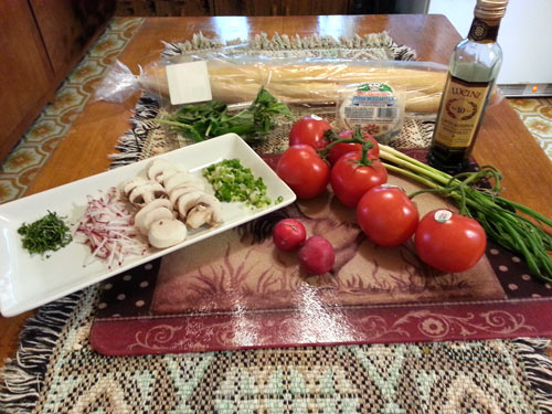 Tomato Basil Salad Ingredients